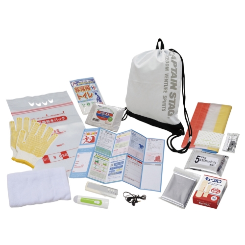 [非常持出しセット] ナップサック防災セット15点