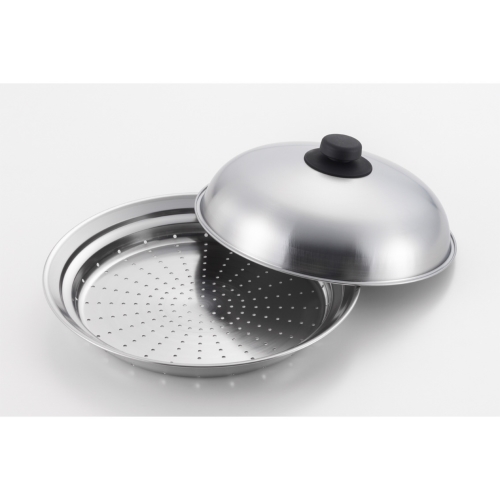 [調理用品] 美味彩菜  フライパンにのせて使う蒸しプレート24~26cm（蓋付）