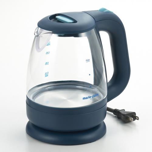 マリ・クレール Aqua Glass電気ケトル1.2L LEDタイプ