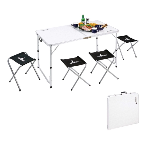 [アウトドア/レジャー] キャプテンスタッグ ラフォーレ テーブル・チェアセット （4人用）