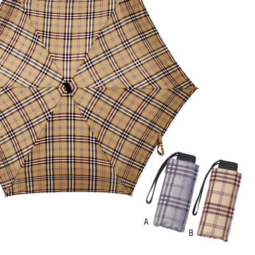 [折りたたみ傘]  男女兼用チェックCBミニ傘