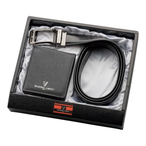 [ビジネスギフトセット] バレンチノ・クリスティ 札入れベルトセット