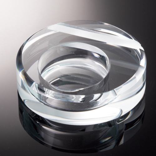 [クリスタルオーナメント] メモスタンド・クリップホルダー機能付き ペーパーウエイト