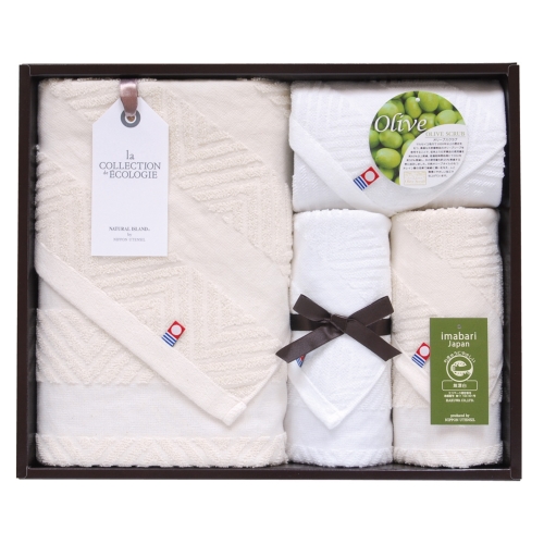 [タオルギフト] 今治オリーブスクラブII エコマーク認定タオルセット