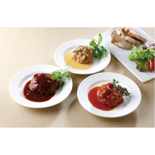 [食品ギフト] 黒毛和牛入りハンバーグ3種食べ比べ