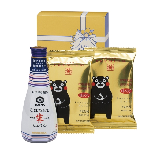 [調味料ギフト] 金のくまモンのり＆調味料セット