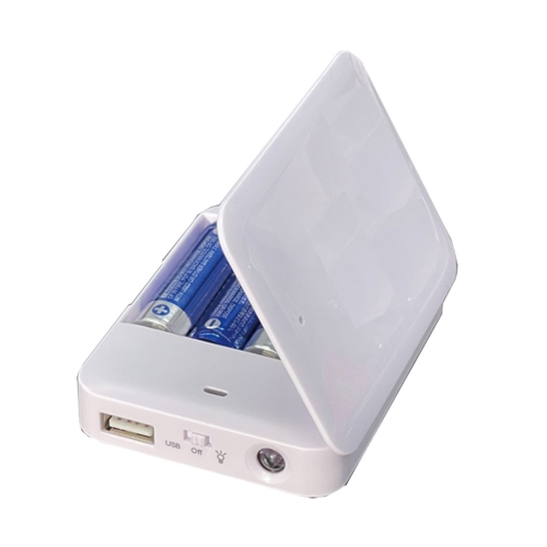 [スマホ充電器] 乾電池式モバイルバッテリー（ライト付）