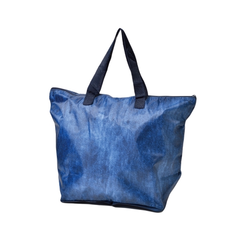 デニム柄ビッグ保冷温トート