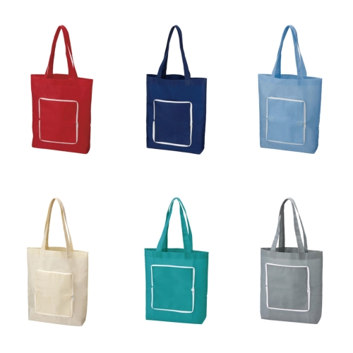 おりたたみエコバッグ タテ マチ付