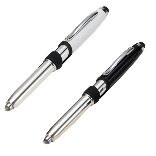 スマホに便利なライト付 タッチボールペン