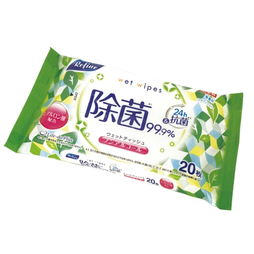 リファイン ノンアルコール除菌大判ウェット20枚