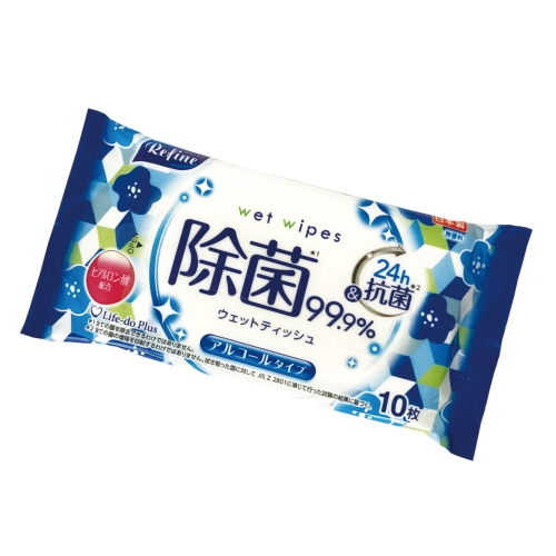 リファイン アルコール 除菌ポケットウェットティッシュ10枚1P