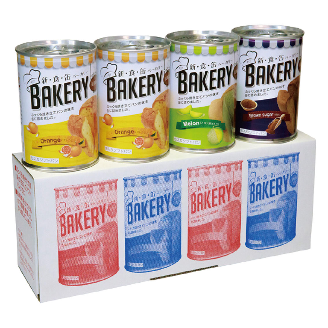 新・食・缶ベーカリー 缶入りソフトパン4缶セット（G） 5年保存
