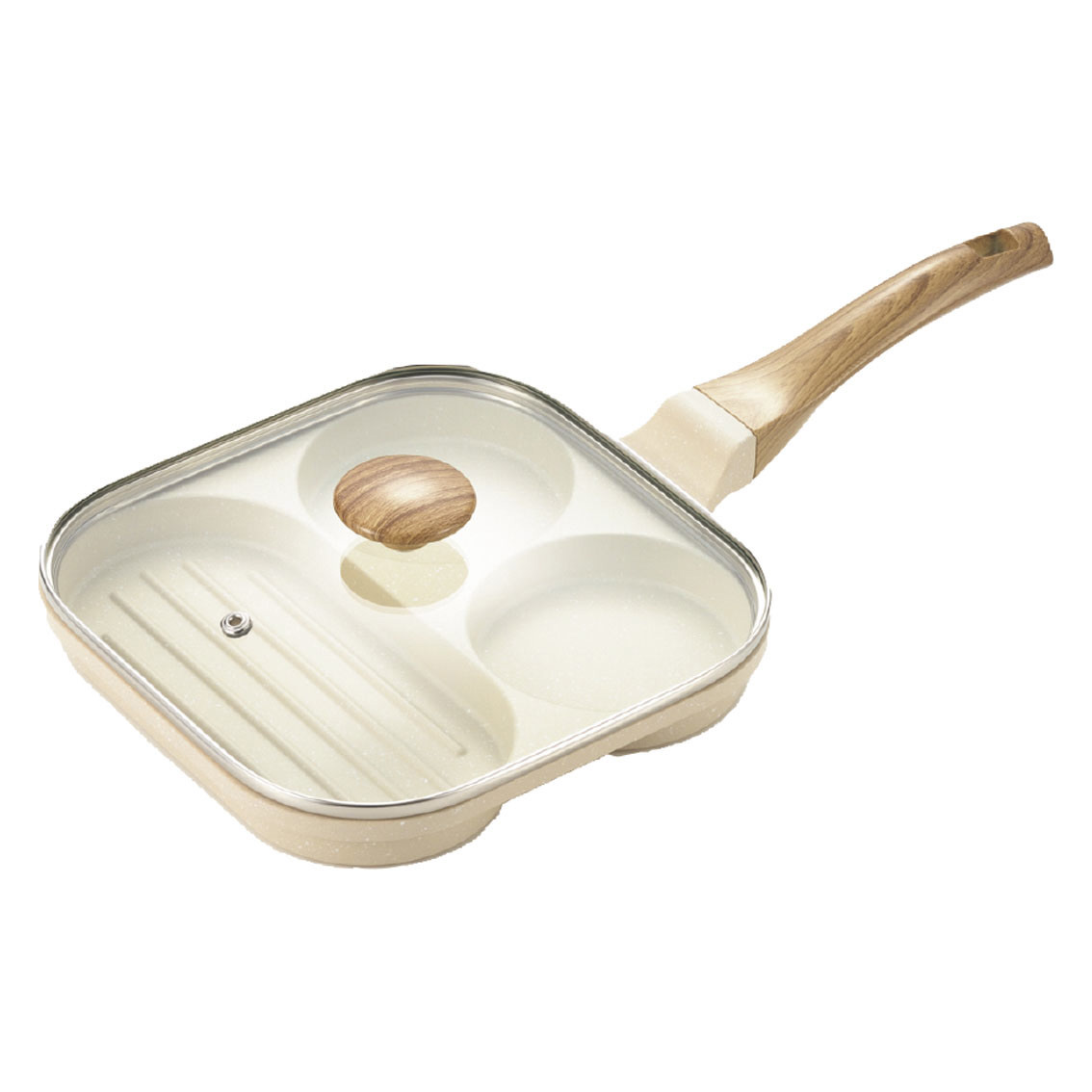 トリプルパン（ガラス蓋付き）