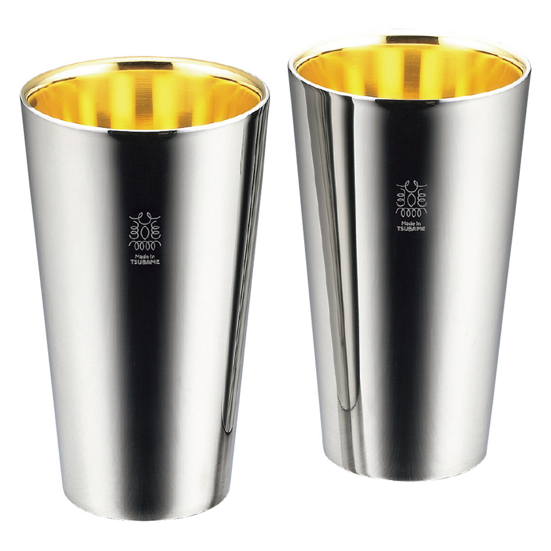 金の贅  18-8ステンレスW構造タンブラー2pc（内面24金めっき）