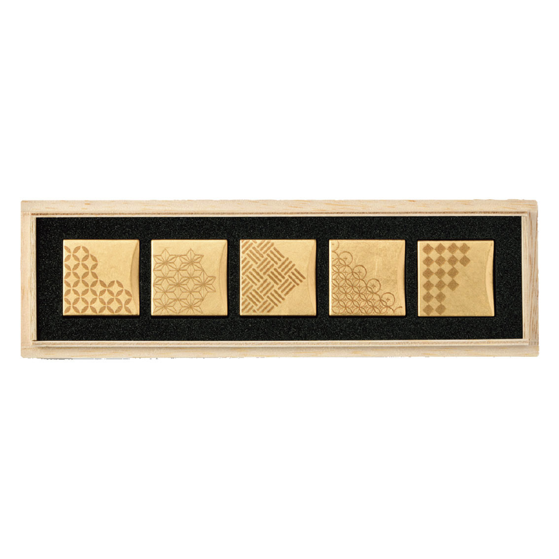 福招き箸置き  五つ小紋