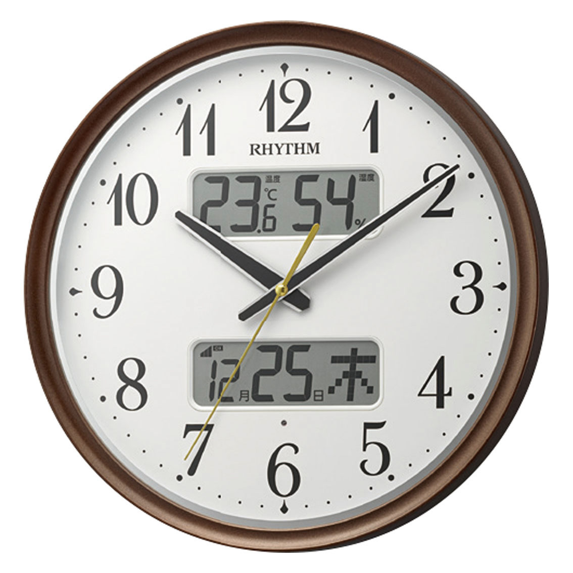 ＜記念掛時計 名入れ1個＞リズム フィットウェーブリブA04