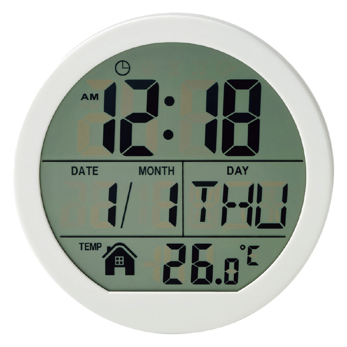 表示が見やすい丸時計