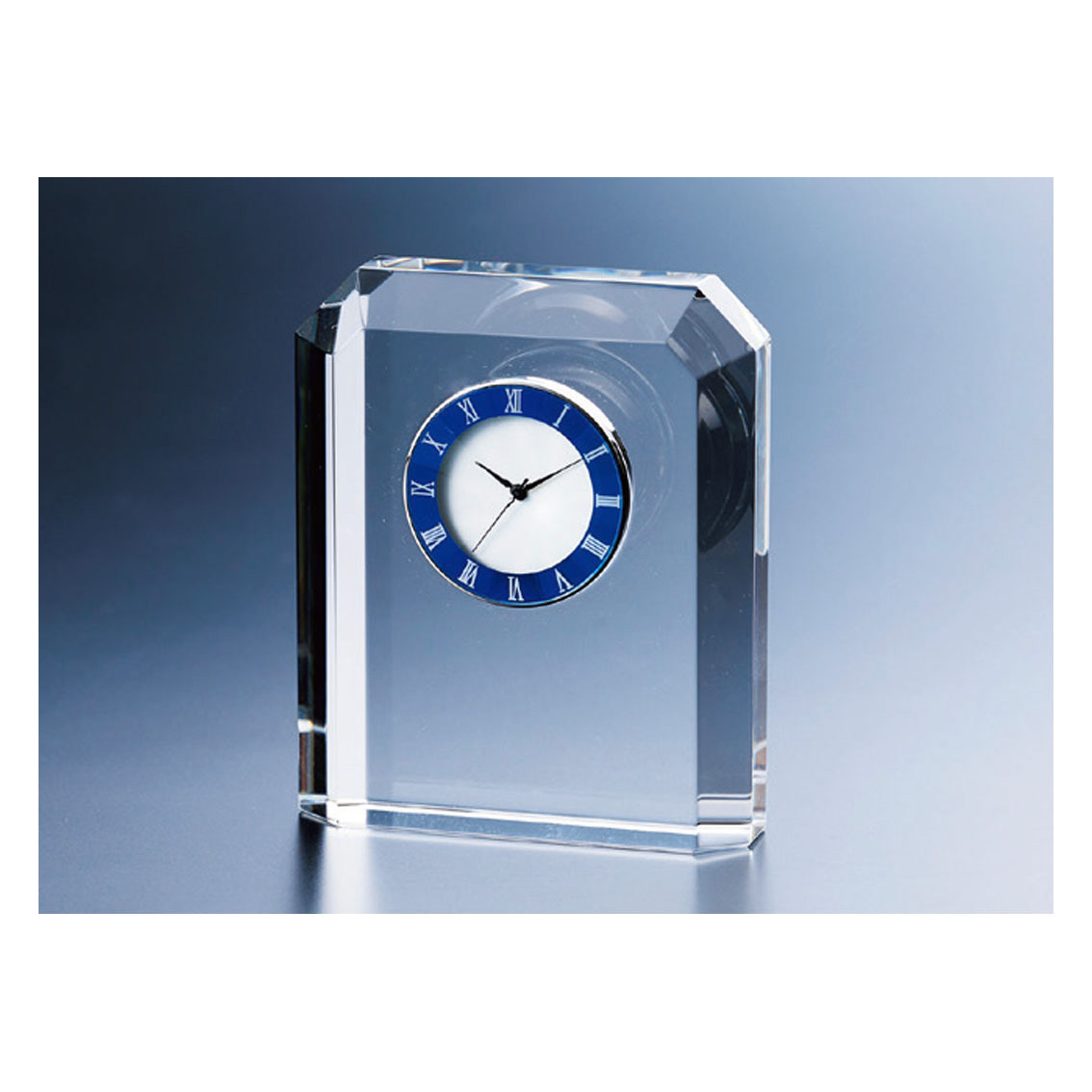 クリスタル時計オーナメント Blue