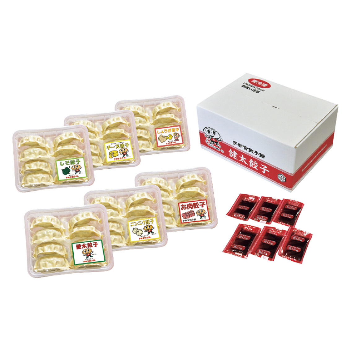 宇都宮餃子館  お店で人気の6種セットKGMPCGi6