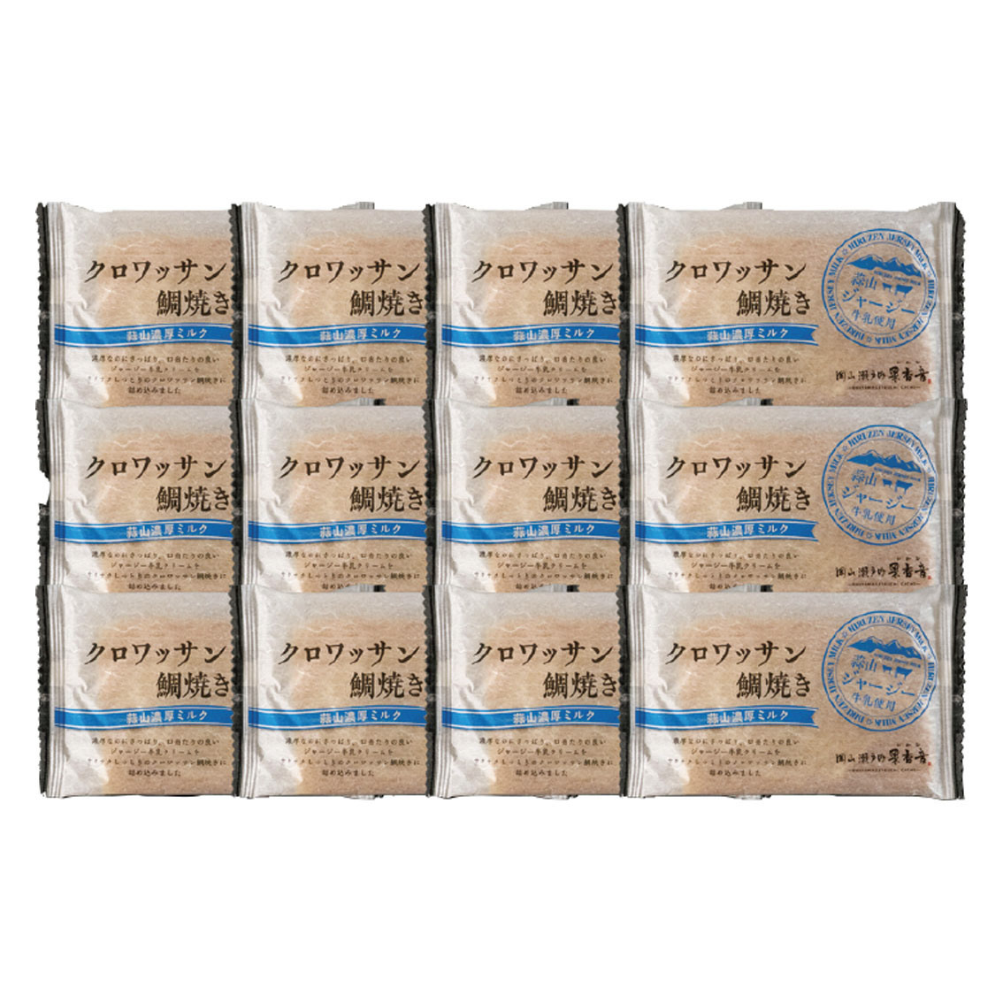 岡山  クロワッサン鯛焼き  蒜山ミルク12個セット