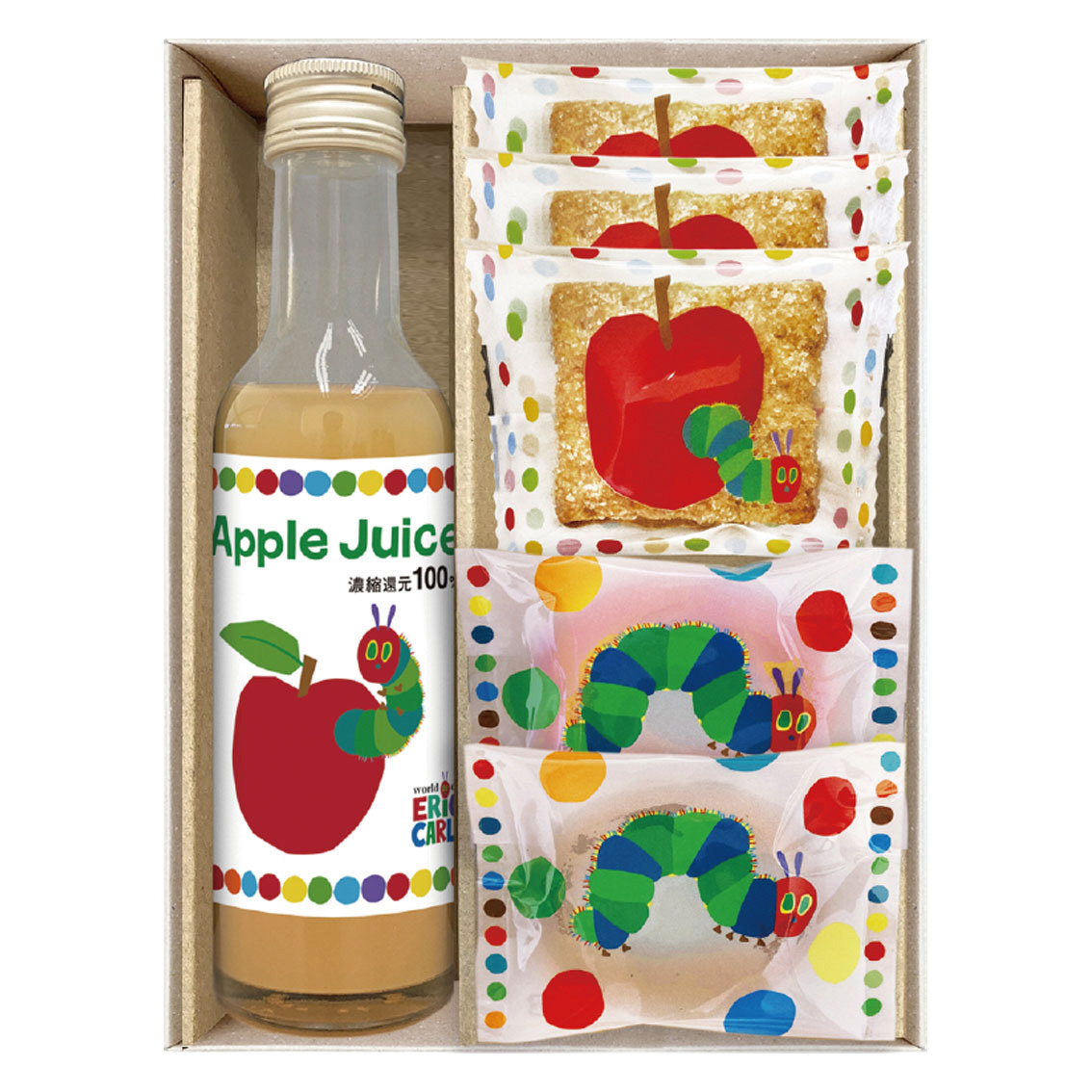 はらぺこあおむし  アップルジュース&しっとりドーナツスイーツセット