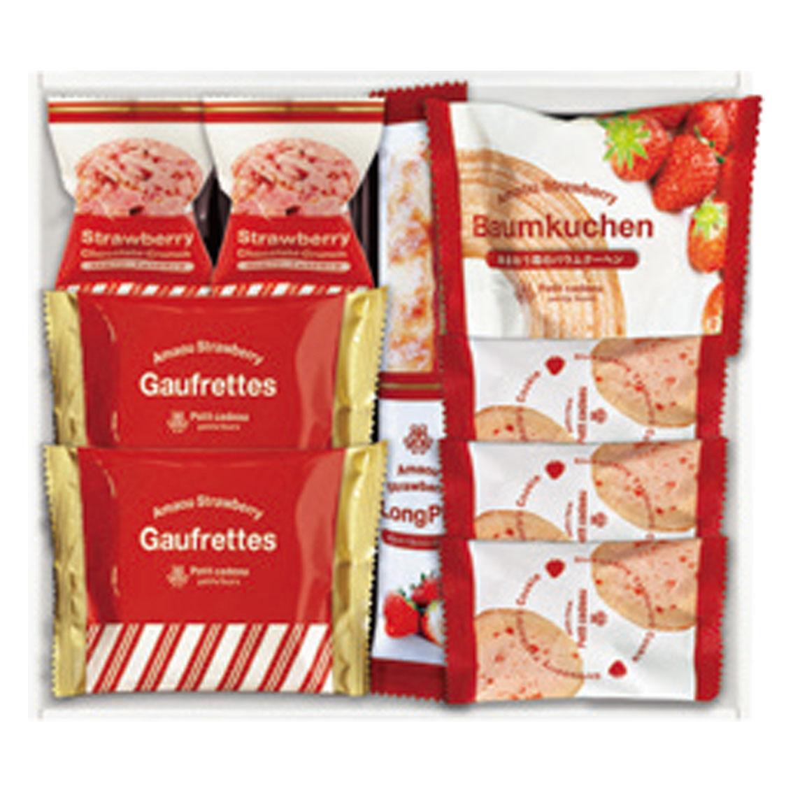 [お菓子ギフト] あまおう苺バウムクーヘン＆プチガトー  ギフトボックス