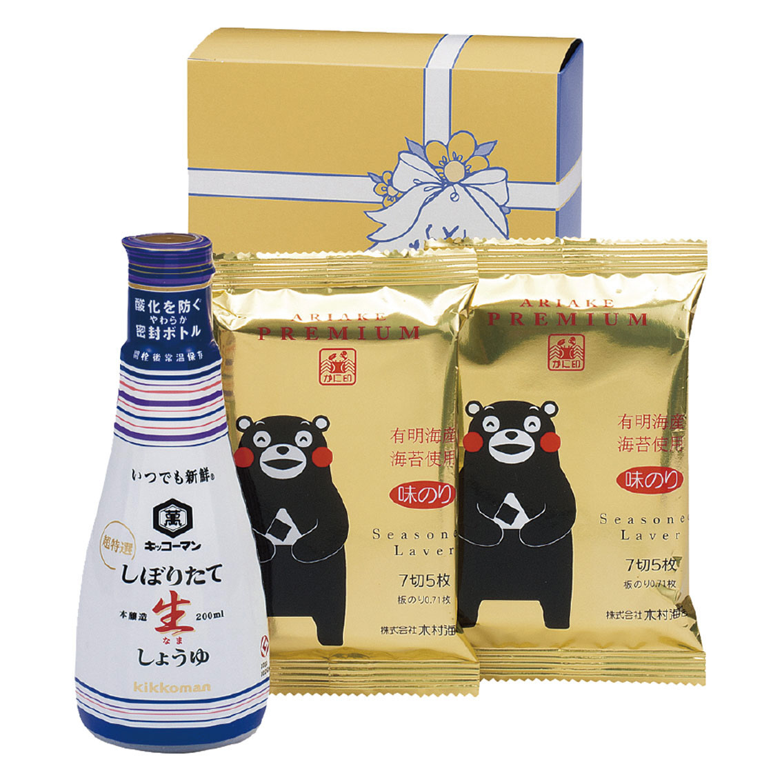 金のくまモンのり&調味料セット