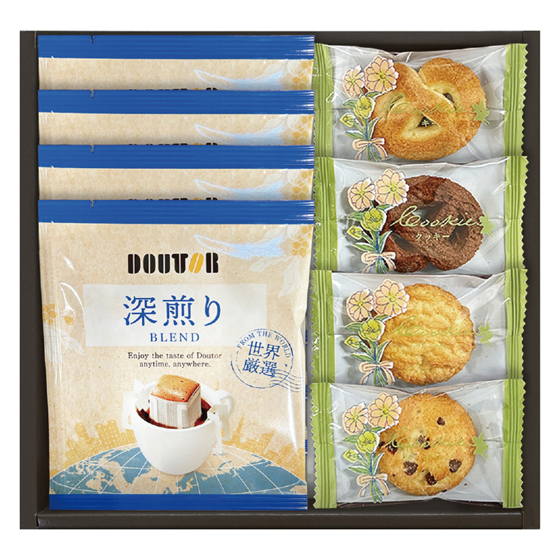 ドトールコーヒーと4種類のクッキー詰合せ