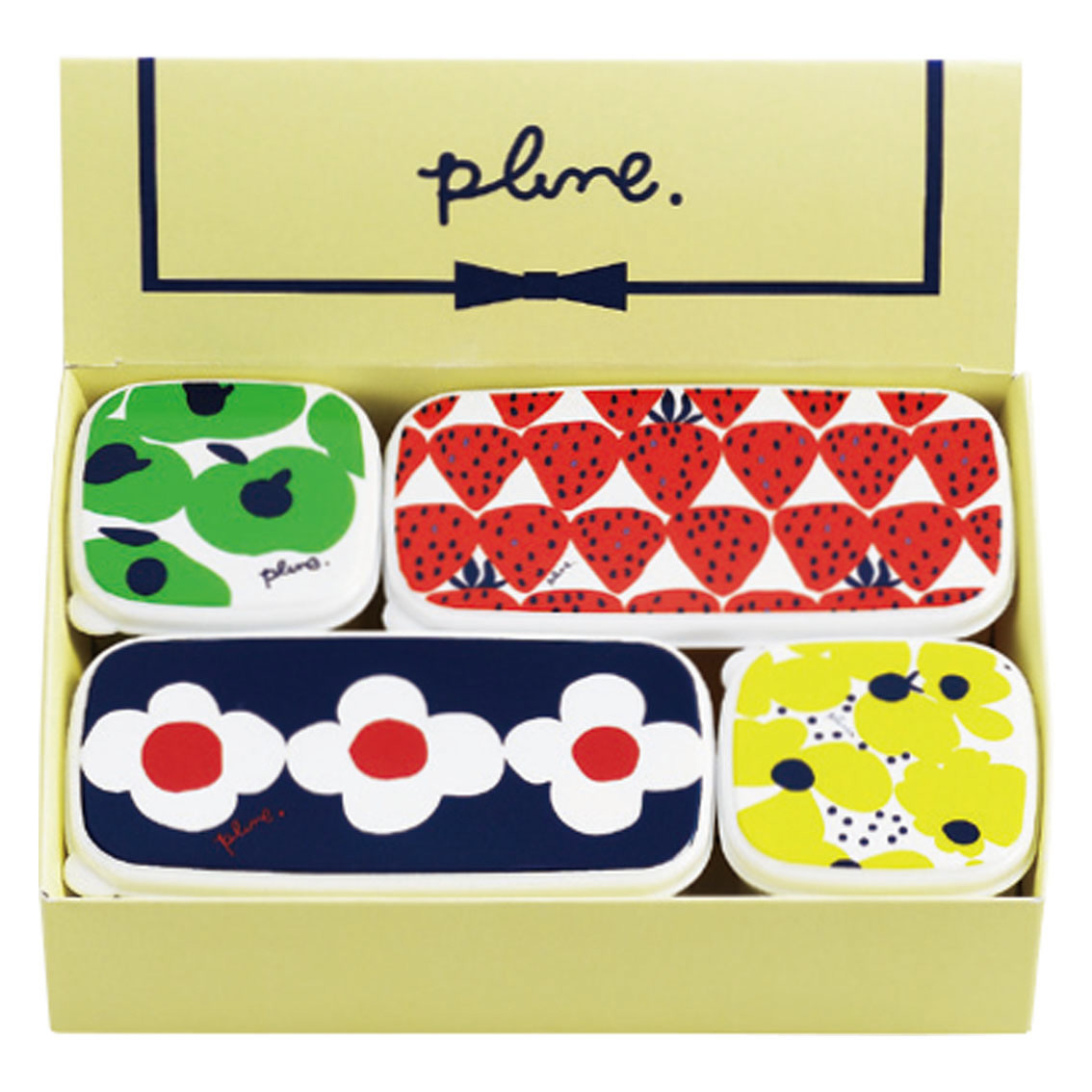 [レンジ調理器] プルーン シール容器4pcセット・A