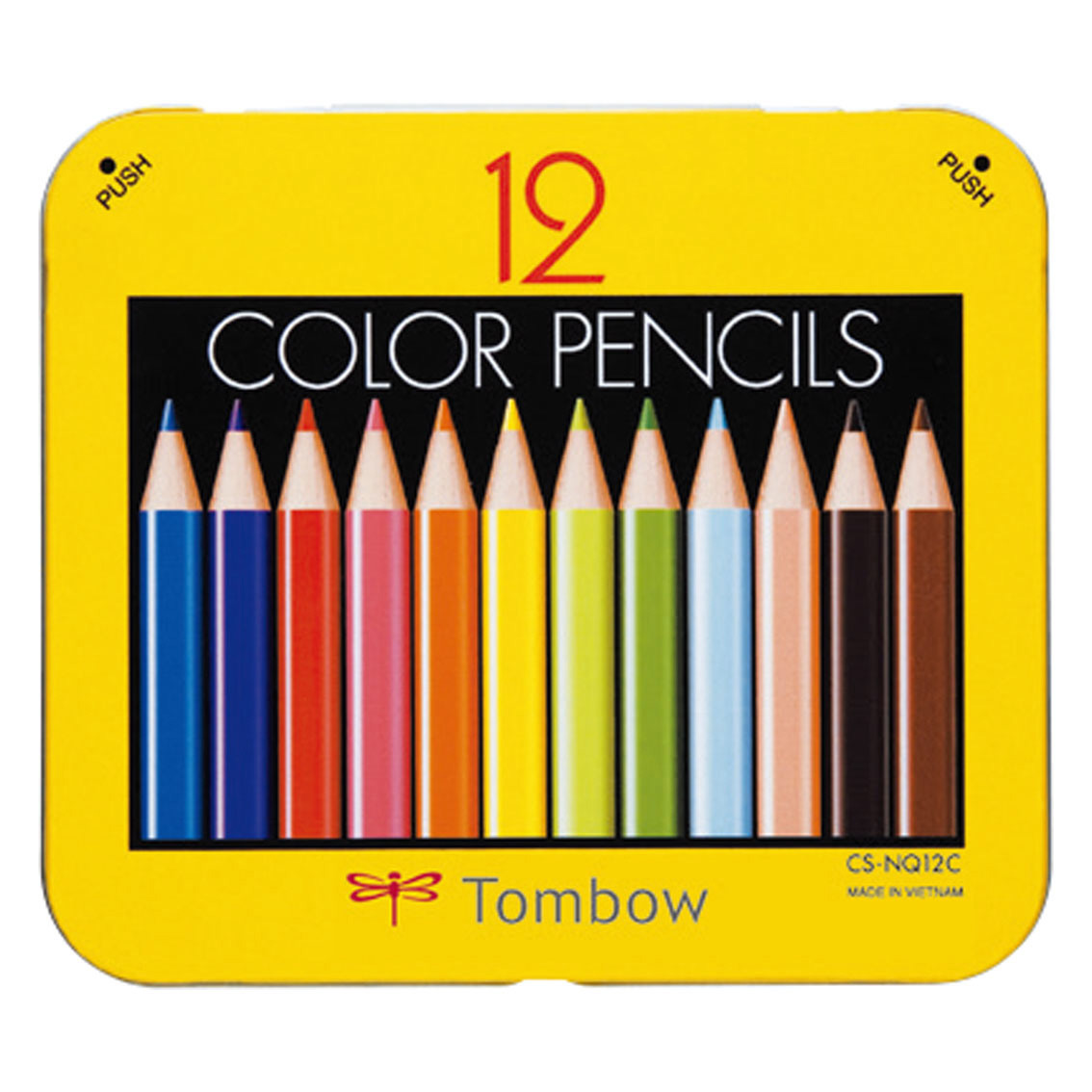 [お子様文具] トンボ ミニ色鉛筆12色NQ削り器付パック