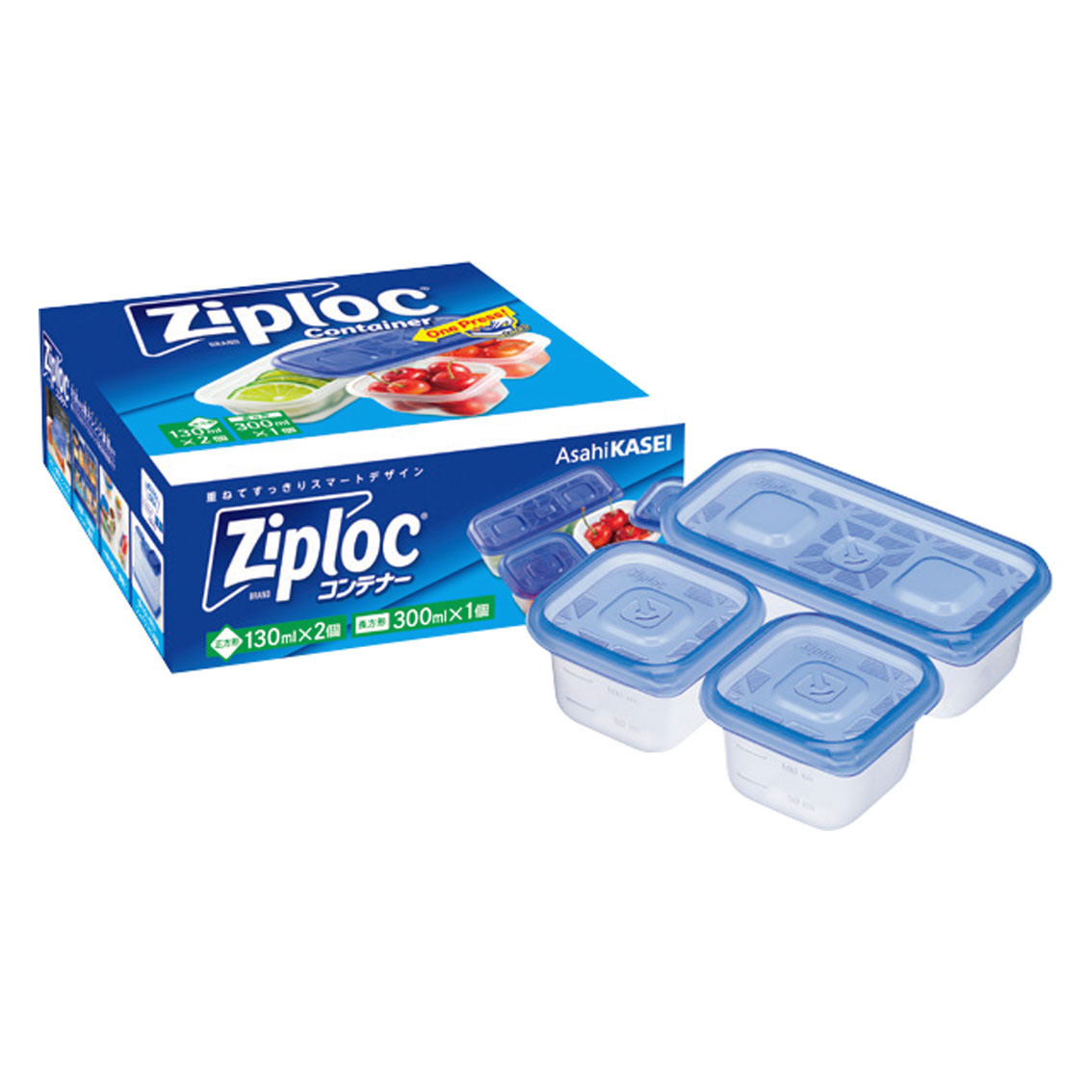[粗品（保存容器）] 旭化成 ジップロックコンテナー アソート3個セット