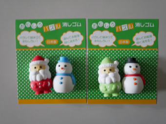 [クリスマス] おもしろパズル消しゴム（サンタ＆スノーマン）