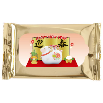 [干支/縁起] 干支ゴールドウェットティッシュ10P（未）