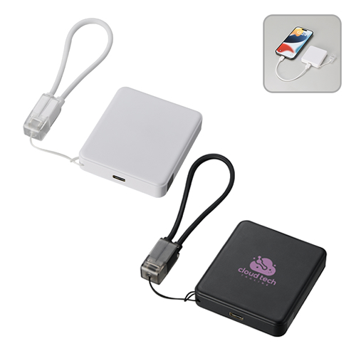 PD急速充電コードストラップ付モバイルチャージャー5000（全面印刷対応）