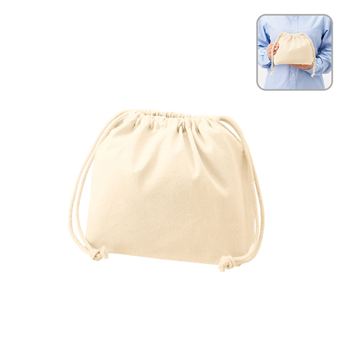 厚手コットンポーチ巾着（M）