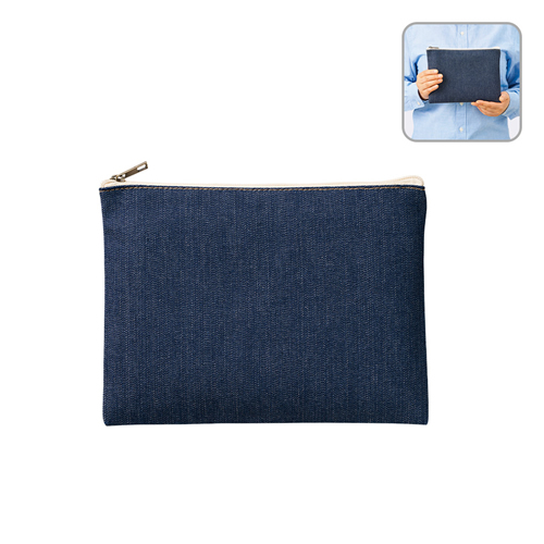 デニムフラットポーチ（M）