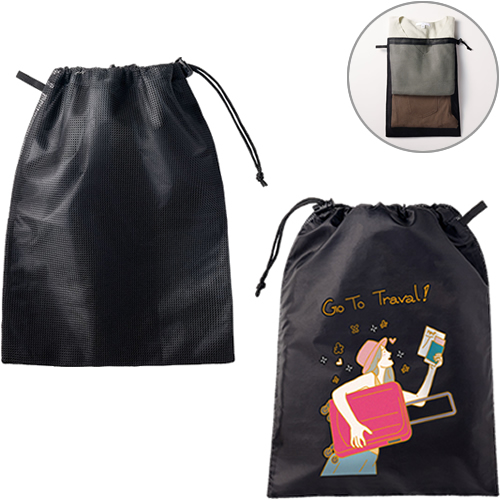 メッシュポリ巾着（L）