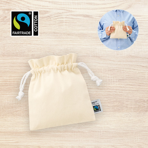 フェアトレードコットンフリル巾着（S）