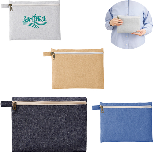 ＜アウトレット売切廃盤＞ シャンブリックキャンバスフラットポーチ（M）