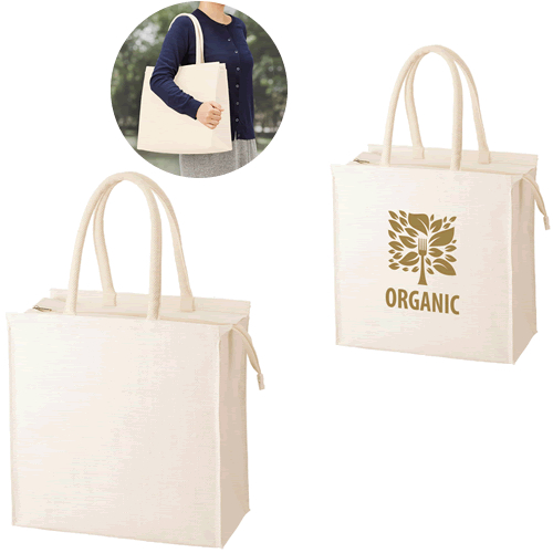 ジュート保冷スクエアトート（M）