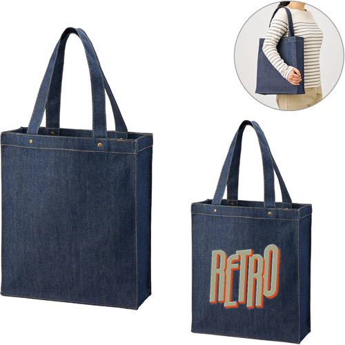 デニムボックススタッズトート