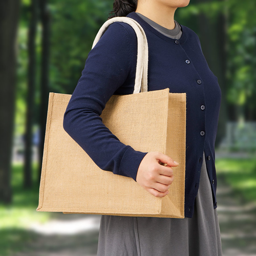 ジュートスクエアトート（ML）ワイド