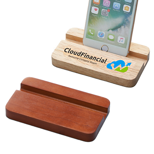 [スマホスタンド] ラバーウッドスタンド ワイド