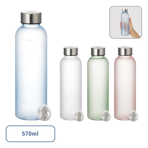 ＜アウトレット売切廃盤＞ シリコンシェイカーボール+目盛り付フロストボトル570ml セット