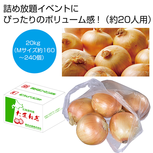 [食品ギフト] 北海道産玉ねぎ詰め放題キット20kg（約20人用）