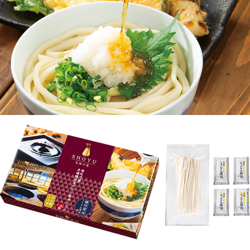 [うどんギフト] 讃岐の国 老舗醸造屋のだし醤油うどん4人前