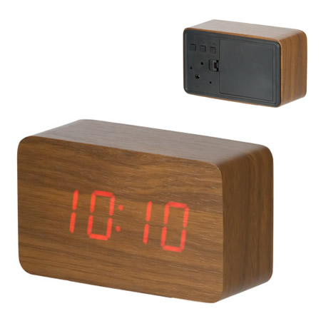 ウッド調LEDクロック