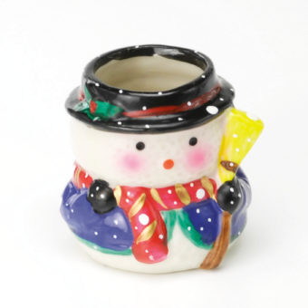 [Xmas・クリスマス] 雪ダルマ ペン立て