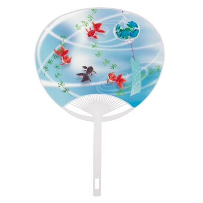 [名入れうちわ] Jrタイプうちわ D/金魚 